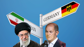 עלי חמינאי ואולף שולץ, צילום: ויקיפדיה/ Khamenei.ir ו-shutterstock